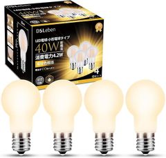 DSLeben LED電球 E17口金 40W形 電球色相当 全方向タイプ 450lm ミニクリプトン電球 小形電球 省エネ 断熱材施工器具対応 調光器非対応 廊下 玄関 4個パック