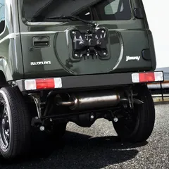 JB64 JB74 新型 ジムニー スチール バック リア バンパー & テール ランプ セット オフロード JA11風 リアビューのサムネイル