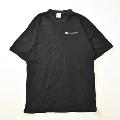 90sビンテージ チャンピオンChampion 胸刺繍ロゴ Tシャツ O 黒