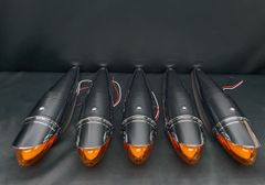 バイザー付き　5個　アンバー　ロケットマーカー　LEDバレットマーカー　こだま　２４V　レトロ　デコトラ　アート　トラックショップASC