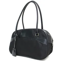 PRADA プラダ バッグ ハンド ショルダー カバン ブラック 黒 肩掛け ミニ ボストンバッグ ヴィンテージ ナイロン レザー 異素材 シンプルのサムネイル