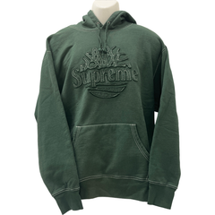 Supreme シュプリーム 23SS × Timberland Hooded Sweatshirt プルオーバースウェット パーカー フーディー グリーン系 L
