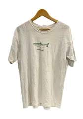 バナナリパブリック BANANA REPUBLIC 90s 90's FISHING フィッシング プリント vintage ヴィンテージ - Tシャツ ホワイト 101MT-4317