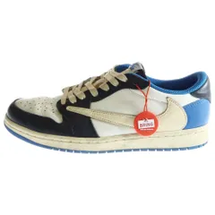 NIKE (ナイキ) ×TRAVIS SCOTT FRAGMENT DESIGN AIR JORDAN 1 LOW OG SP DM7866-140 トラヴィススコット フラグメント エアジョーダン1 ローカットスニーカーブルー US8/26cm
