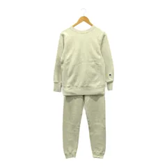 CHAMPION　チャンピオン　C3-Y032　C3-Q215　セットアップ　クルーネックスウェット　スウェットパンツ　Mサイズ　青単色タグ復刻　REVERSE　WEAVE　リバースウィーブ　アイボリー