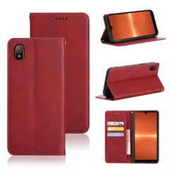 Xperia ACE iii SO-53C SOG08 ケース 手帳型 カバー PUレザー カード収納 財布型 耐衝撃 ケース マグネット スタンド機能付き 5色 (Xperia ACE iii/SO-53C / SOG08 ケース 手帳型) (レッド) 1