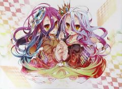 [중고] 포스터 B2 포스터 화이트 & 슈비 도라 [노게임 노 라이프 에노미야 유 Art Works 멜론 북스 한정판] 예약 캠페인 특전