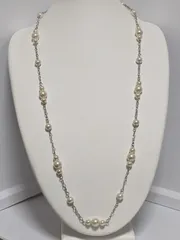 【オフホワイトパール】ロングネックレス