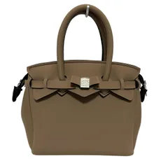 極美品○フルラ ゾーン サッチェル M ハンドバッグ 2way レザー ブラック