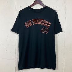 MLB サンフランシスコジャイアンツ バンガーナー Tシャツ 古着 メンズL ブラック 黒 ナンバリング 両面プリント 【f240416016】