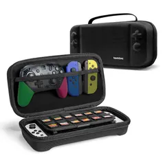 【フォロー割】ハードポーチ キャリングケース 大容量 持ち運び プロコン収納 プロコントローラー 専用ケース スイッチ ゲームカード収納 tomtoc 有機ELモデル対応 アクセサリーポーチ Switch Nintendo