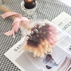 ドライフラワーブーケ ブーケ 花束 ラグラス バニーテール  ドライフラワー 花材 ハンドメイド インテリア ミニブーケ スワッグ ラッピング付き ダークパープル パープルピンク オフホワイト グラデーション