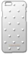 【新品未使用】iPhone6 Plus / 6s Plus アイフォン6sプラス クリア ハードケース (ホワイト) ハート ドット 水玉 cl-iphone6splus-266
