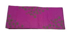 半幅帯 美品 浴衣用 ブラック パープル 花柄 半帯 リバーシブル 踊り用 日本舞踊