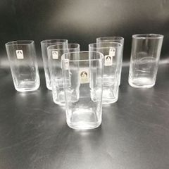佐々木グラス　SASAKI　CRYSTAL　四角　グラス　タンブラー　７個　レトロ　新品未使用