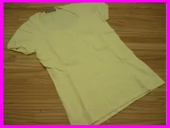 《在庫処分大セール》N-339-2●theory luxe未着用♪半袖ニットカットソー●黄色●平日発送