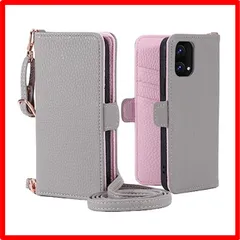 【匿名配送】 iPhone 12/iPhone 12 Pro_グレー メ ピンク iPhone12ケース手帳型 iPhone 12 Pro ケース 手帳型 肩掛