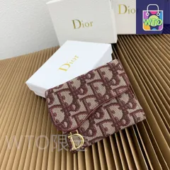 【今日特価】Dior ロータス ウォレット, オブリークプリント, 馬鐙「D」チャーム付き, コンパクトで実用的なデザイン！[本日特価|新品未使用品]-WT0輸入