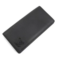 LOUIS VUITTON ルイ・ヴィトン ポルトフォイユ・ブラザ NM 長財布 LV アエログラム ブラック M69980 IC メンズ 中古
