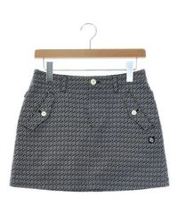 【美品Aランク】パーリーゲイツ｜レディース｜オズワルド柄スカート｜1｜ネイビー｜中古ゴルフウェア