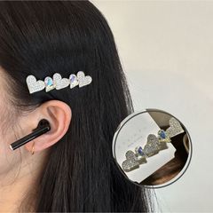 ヘアピン ヘアクリップ ヘアアクセサリー 可愛い 女の子 レディース 髪飾り キラキラ 1個 髪留め 一字型ピン おしゃれ ダッククリップ 高級感 アクセサリー jtl015