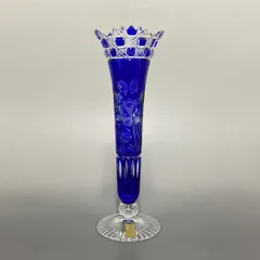 【マイセン花瓶】Meissen Bleikristall クリスタル花瓶 マイセン（Meissen） マイセンクリスタル 花瓶（ライトブルー