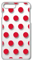 【新品未使用】iPhone7 Plus iPhone8 Plus アイフォン7/8プラス クリア ハードケース ドット柄 水玉 (レッド) スマホケース カバー cl-iphone7plus-dotsmall-05