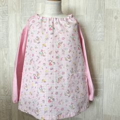 120サイズ バニラポップ ユニコーン ギンガムチェック 長袖スモック