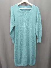 ◇ ⊇ URBAN RESEARCH ROSSO バックスリット 長袖 ロング丈 ワンピース サイズF グリーン レディース E  【1502180028625】