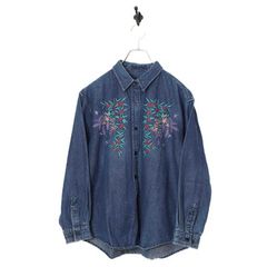 VINTAGE DESIGN DENIM SHIRT/L