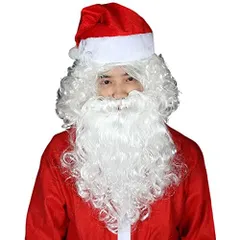 [Cicogna サンタクロース 帽子 ひげ ウィッグ 3点セット サンタ帽 かつら 髭 クリスマス サンタ コスプレ コスチューム 衣装 サンタハット