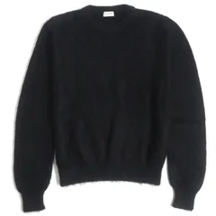 美品▼SAINT LAURENT PARIS サンローランパリ 480142 モヘア混 クルーネック ニットセーター ブラック M メンズ イタリア製 正規品のサムネイル