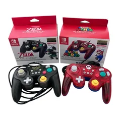 186000 現状品 Nintendo ニンテンドー ホリ クラシックコントローラー  スーパーマリオ ゼルダの伝説 NSW-107/108  2点まとめ売り