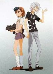 [중고] 포스터 (애니메이션) A2 오리지널 포스터 일방통행 & 미사카 여동생 [이치 반 쿠지 어떤 과학의 초전자포 S] D상