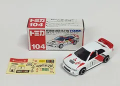 トミー トミカ赤箱中国製 三菱ランサーエボリューションⅣWRCタイプ 104