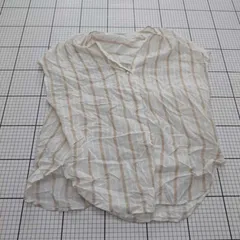 ◇ ⊂ URBAN RESEARCH アーバンリサーチ ストライプ柄 ノースリーブ ブラウス サイズONE ホワイト系 レディース E  【1509190034165】