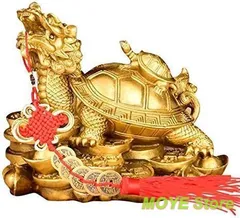 発送1/8日以降ロングイ羽つき龍亀ジャスパー置物