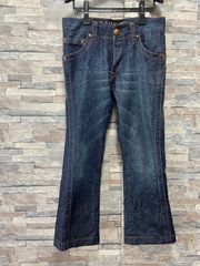CONSTRUCTION ZERO イタリア製　34インチ WIDE　ボタンフライブーツカットジーンズ