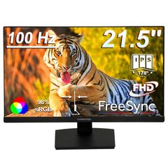 신품 XUNDEFINED 21.5 인치 모니터 100Hz FHD 1920 x 1080 액정 디스플레이/비광택 IPS 패널/프레임리스/98%sRGB/DCR/HDMI/VGA/틸트 조절/VESA 대응/블루 라이트 경감/플리커 프리/3