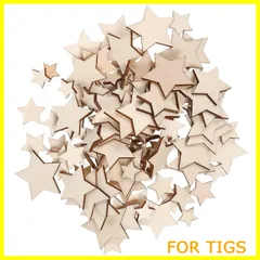 【人気商品】LIFKOME 木製チップ 星 木材チップ 木製スライス 木片 星型 DIY手作り 木製ペンダント 14-34MMミクス 200枚