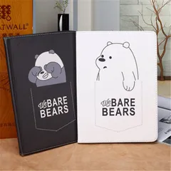 ipad10.2/ipad10.5インチ通用 iPadケース クマカバー 耐衝撃 可愛いケース  ガラス 画面保護のサムネイル