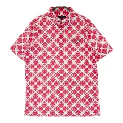 サイズ：L CALLAWAY キャロウェイ  半袖ポロシャツ 総柄 レッド系 [240101493450] ゴルフウェア メンズ ストスト