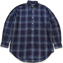 00s ラルフローレン BLAKE タータンチェック ボタンダウン コットンシャツ★76 オールド ロゴ刺繍 ワンポイント オーバーサイズ