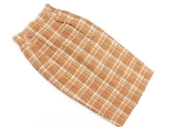 Mila Owen ミラオーウェン ツイード チェック ロング スカート size0/キャメル ■■ レディース