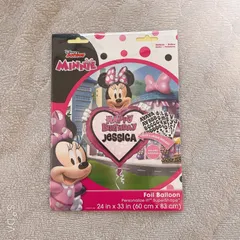 ミニーちゃんお誕生日バルーン🎈💓お名前シール付