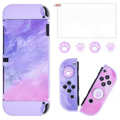 DLseego Switch OLED ケース スイッチ有機el カバー ニンテンドー有機elモデルケース 軽量薄型 分離式カバー 耐衝撃 全面保護 着脱簡単 防水防塵 アナログスティックカバー Switch OLED 用 ケース 可愛い猫爪肉球