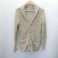 ◇ A day in the life UNITED ARROWS 長袖 ニットカーディガン サイズM グレージュ レディース E  【1407180038790】