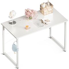 パソコンデスク シンプルデスク 子 ゲーミングデスク computer desk 幅100cm 学習机 コンパクト pcデスク ワークデスク  机 フック付き 在宅ワーク デスク おしゃれ 組立簡単 ODK 白い