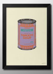 15598バンクシー トマトスープ缶 A3 サイズ ポスター アート おしゃれ 絵画 インテリア 北欧 イラスト マット紙 艶消し アートパネル 額 フレーム デザイン 壁掛け ギフト 新築祝い ディスプレイ