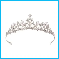 YINKE ティアラ 王冠 ヘアアクセサリー パール ティアラ 誕生日 卒業式 ページェント 写真撮影 ウエディングドレスアクセサリー 女性の髪飾り 結婚式 子供＆大人用 (スタイル1)